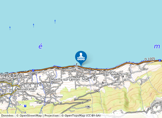 Lugrin  Tourronde sur la carte