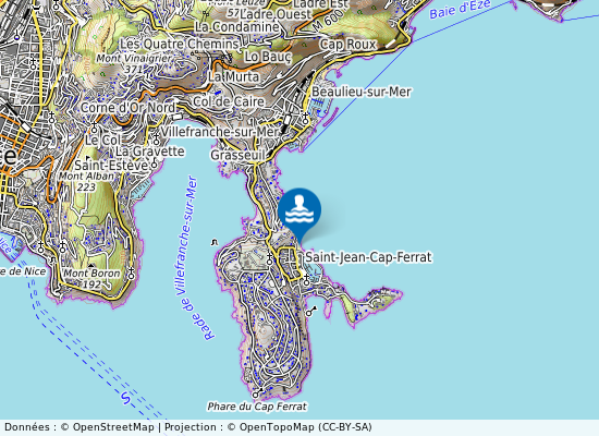 Nouveau Port sur la carte