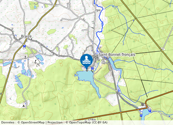 Etang De St-Bonnet sur la carte