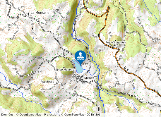 Lac De Menet sur la carte