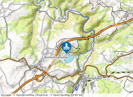 Plan D Eau D Anschald sur la carte