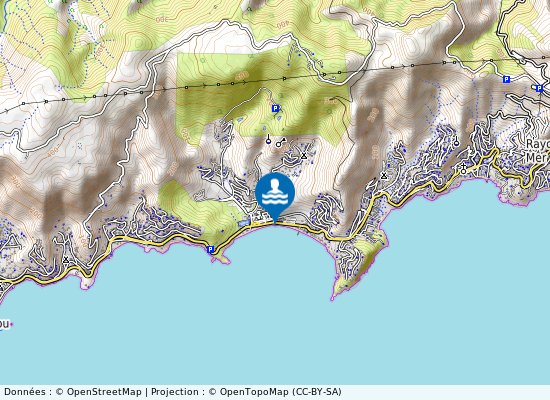 Plage Cavaliere sur la carte