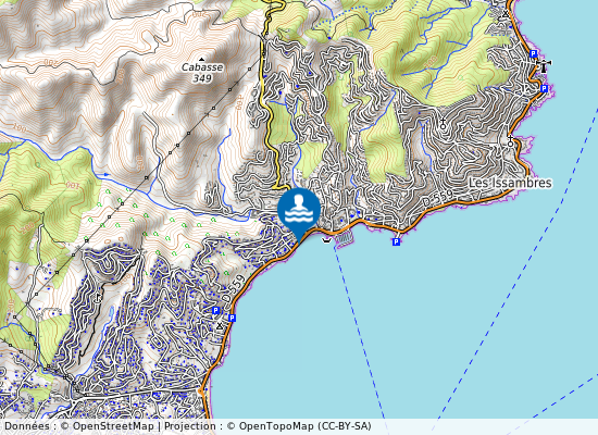 Plage Garonnette Ouest sur la carte