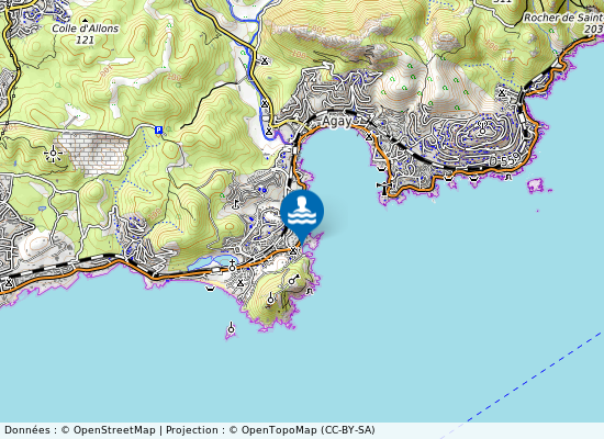 Plage Camp Long sur la carte