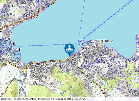 Plage La Bouillabaisse sur la carte