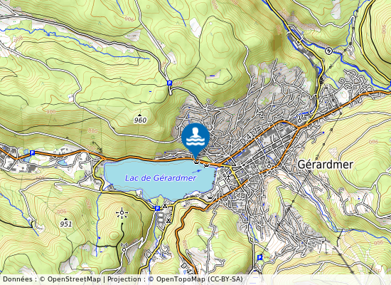 Route D Epinal sur la carte