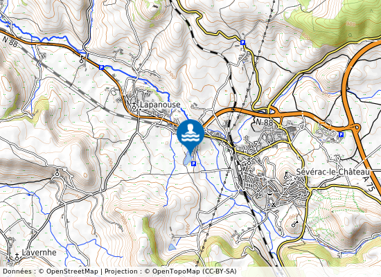 Lac Cisba sur la carte