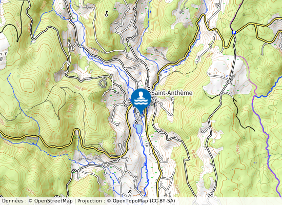 Plan D Eau De St Antheme sur la carte