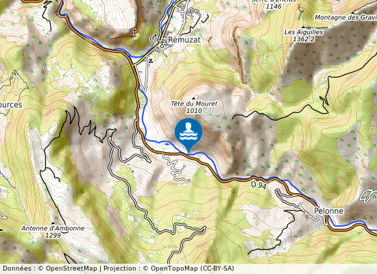 Aygues Amont De Remuzat sur la carte