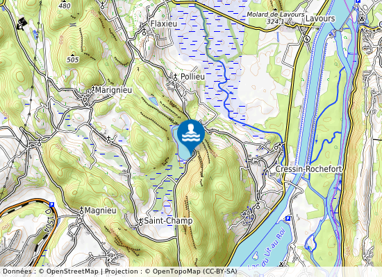 Pollieu - Plage Du Lac De Barterand sur la carte