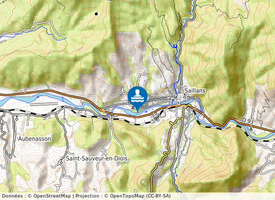 Drome Aval Saillans sur la carte