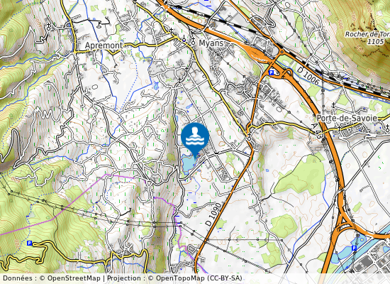 Plan D Eau De Saint Andre Les Marches sur la carte