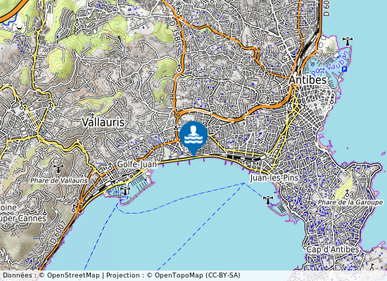 Antibes Les Pins Est sur la carte