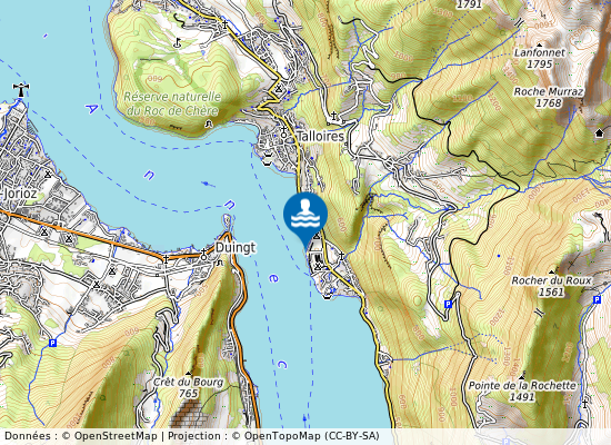 Talloires  Espace Lac-Cassines sur la carte