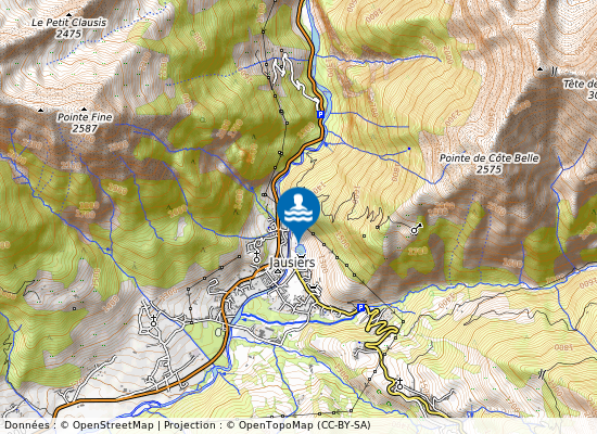 Plan D Eau De Jausiers sur la carte