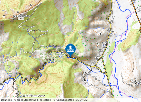 Les Gorges De La Meouge sur la carte