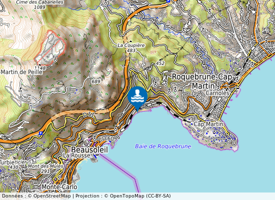 Cote Ouest sur la carte