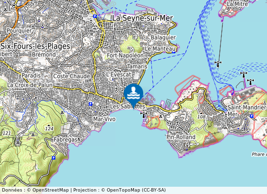 Plage Des Sablettes Centre Poste De Secours sur la carte