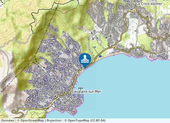 Plage Les Collieres sur la carte