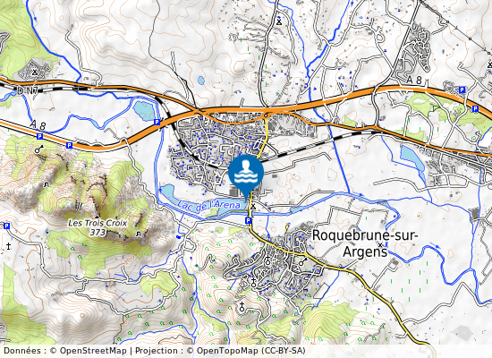 Plage Lac D Arena (Sablieres) sur la carte