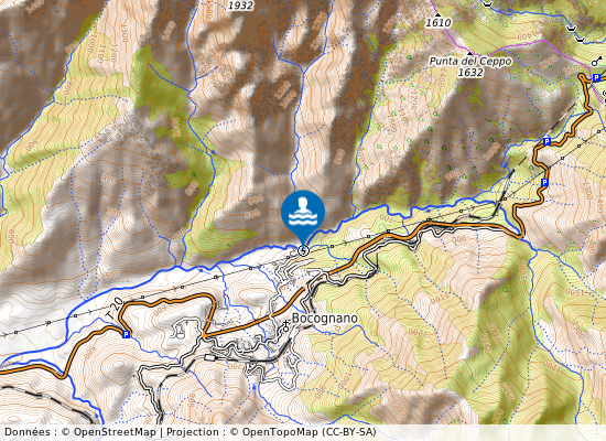 Bussu. Usine Hydro/Electrique sur la carte