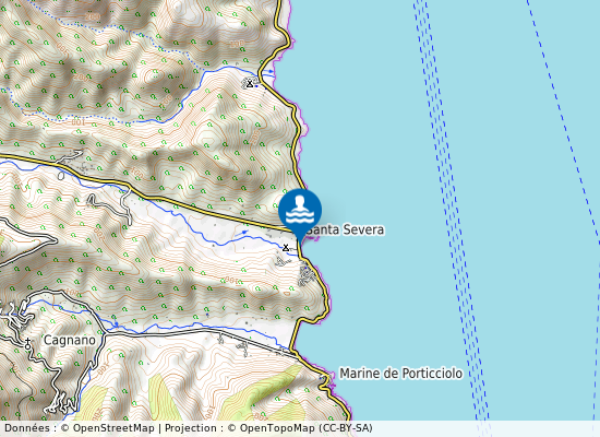 Santa Severa sur la carte