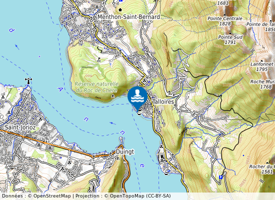 Talloires  Municipale sur la carte