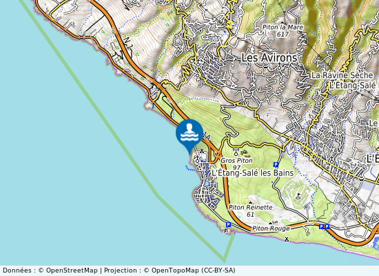 Plage D Etang Sale Les Bains sur la carte