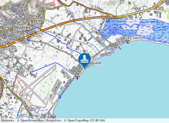 Plage Ceinturon Est-L Ayguade sur la carte