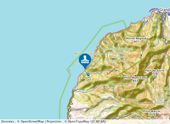 Anse Couleuvre sur la carte