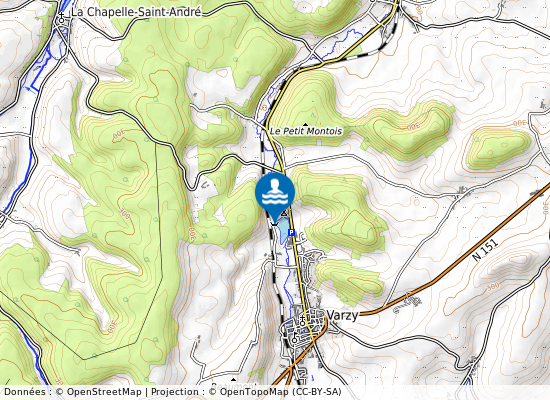 Etang Du Moulin Naudin sur la carte