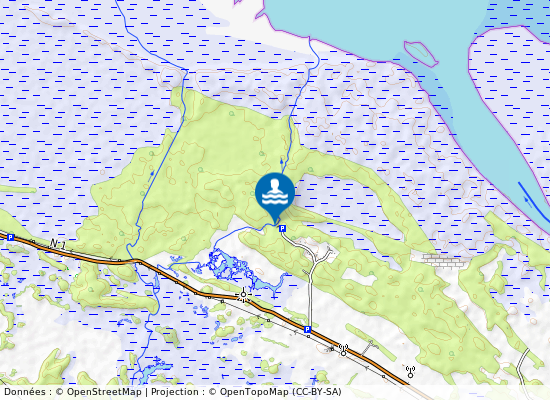 Crique Canceler sur la carte