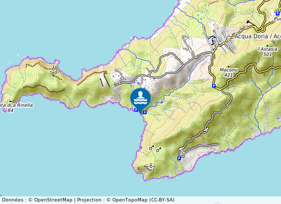 Cala D Orzo sur la carte