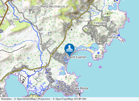 St Cyprien sur la carte