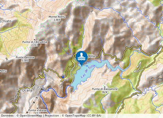 Barrage De Tolla sur la carte