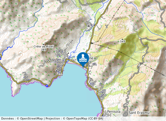 Plage De Sagone sur la carte