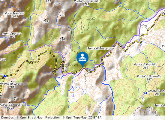 Pont De Calzatoggio sur la carte