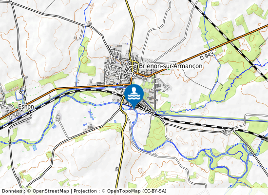 Brienon Sur Armancon sur la carte