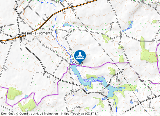 Etang De Goule sur la carte