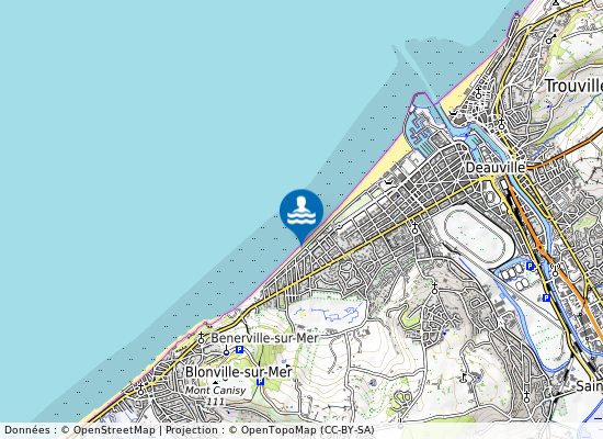 Benerville - Tourgeville sur la carte