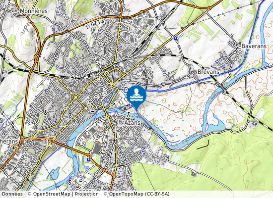 Le Pre Marnoz - Le Doubs sur la carte