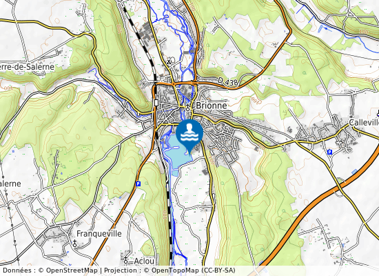 Brionne  Baignade  Municipale sur la carte