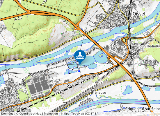 Base De Loisirs Tourville La Riviere Bedanne sur la carte