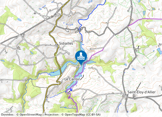 Plan D Eau Pointe Du Carroir sur la carte