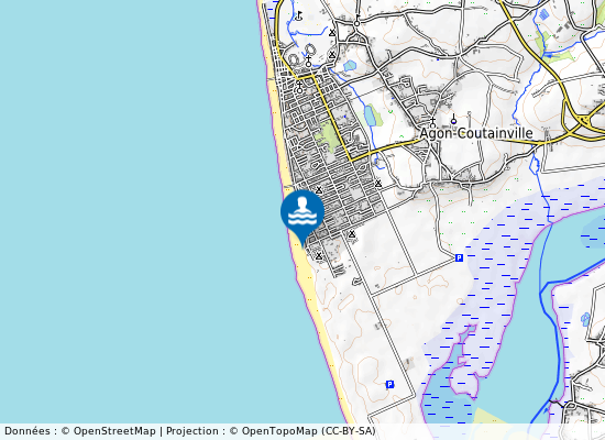 Face A L Ecole De Voile D Agon-Coutainville sur la carte