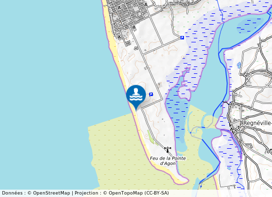 La Pointe D Agon sur la carte