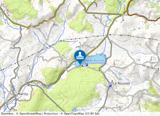 Etang Du Rousset sur la carte