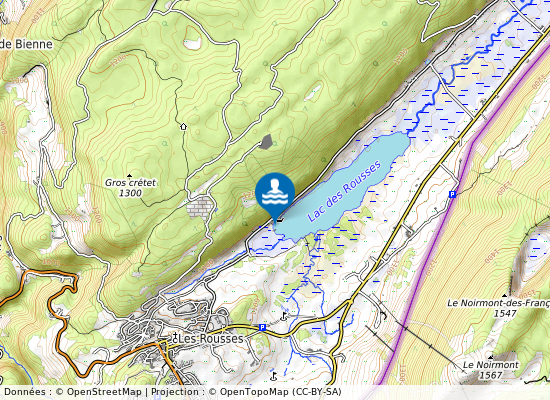 Lac Des Rousses sur la carte