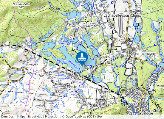 Etang Du Malsaucy sur la carte