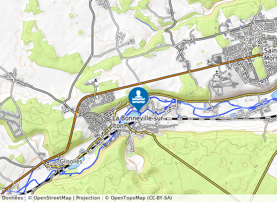 Bonneville Sur Iton  Etang De La Noe sur la carte